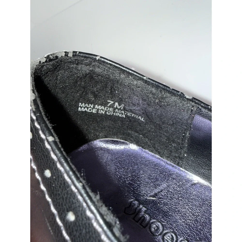 Vintage Y2K Chunky Platform Heel Pump Whimsigoth Bow Dark Academia Grunge Size 7 - Picture 14 of 16